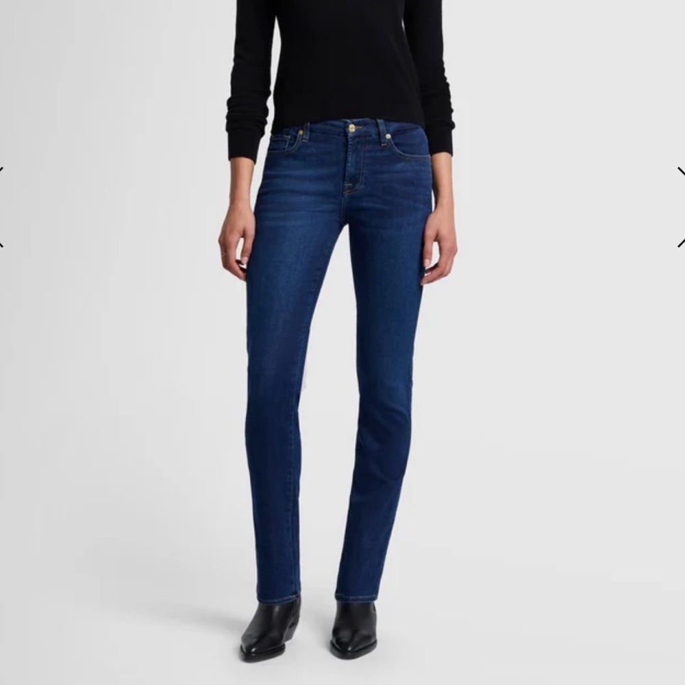 - NEW Seven 7 for all mankind Skimmie Straight leg blue jeans pants size 24